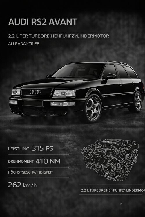 AUDI RS2 AVANT | Hochwertige Wandkunst